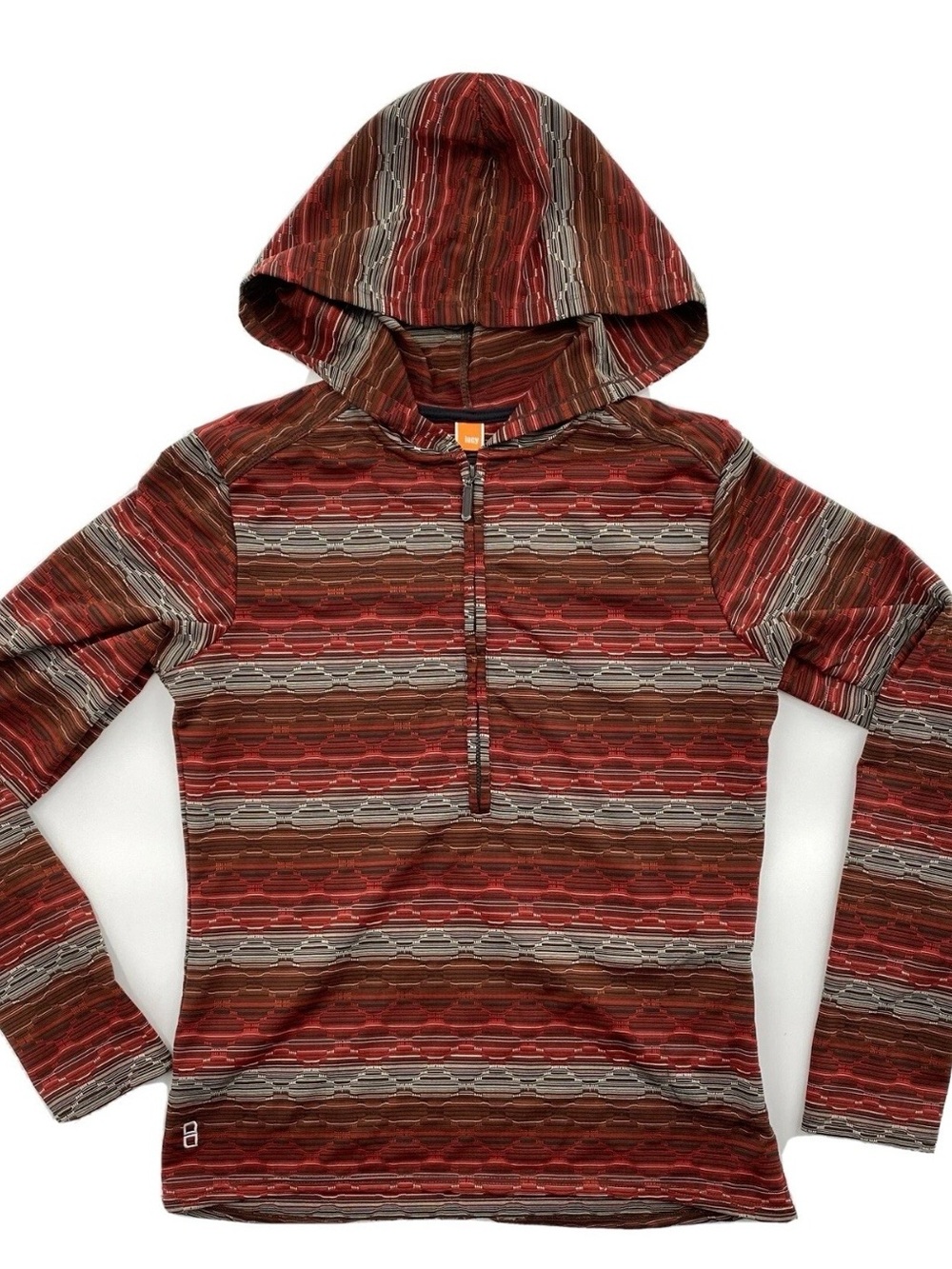 Lucy Activewear Pullover Sweatshirt Hooded  1/2 Zip Long Sleeve